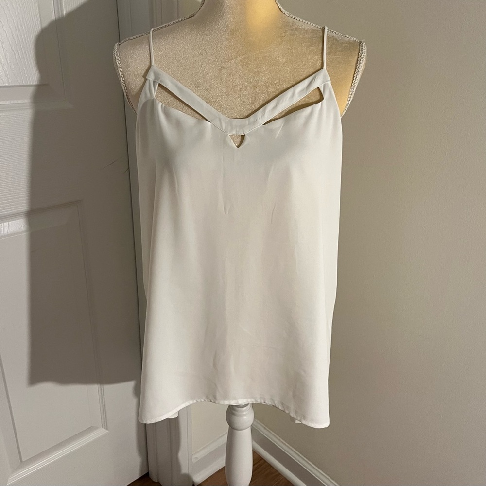 EXPRESS White Tank Top Blouse